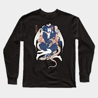 Two Geishas Kissing Graphic T-Shirt 11 Long Sleeve T-Shirt